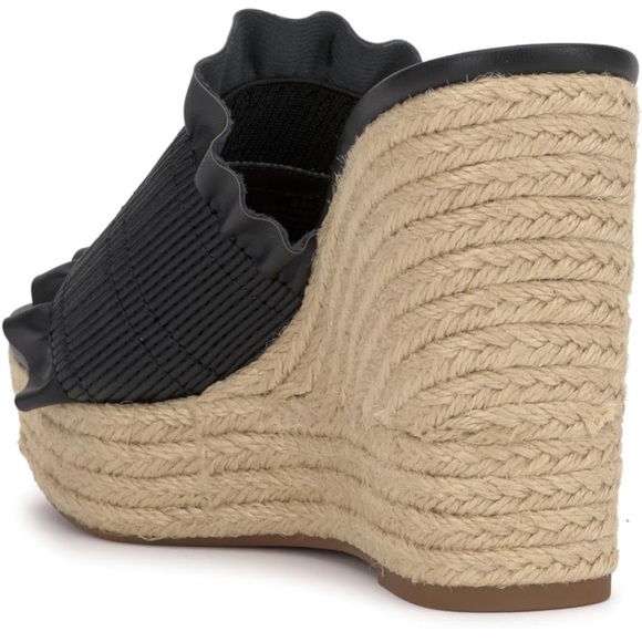 NWT Jessica Simpson black espadrille wedge - Picture 4 of 6